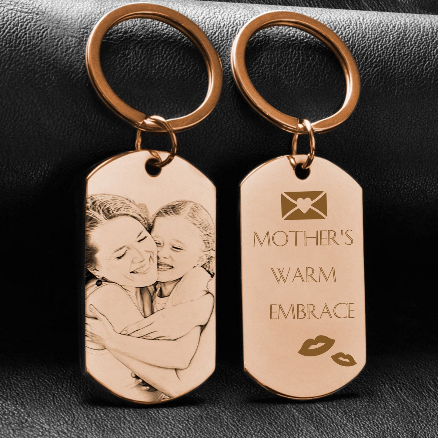 Custom Picture Keychain, Doubled Sided Picture Keychain, Keychain For Boyfriend, Personalized Text Keychain, Anniversary Gift For Him