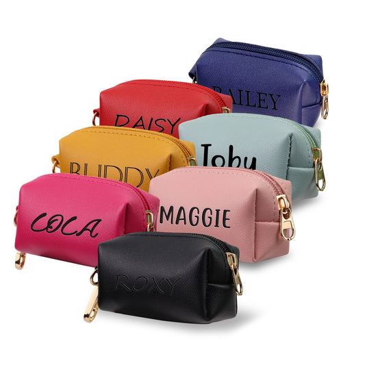 Custom Dog Poop Bag Holder, Pet Poop Bag Dispenser, Dog Dispenser Carrier Holder, Waste Puppy Pick Up Travel Bags, Personalised Pet Gifts