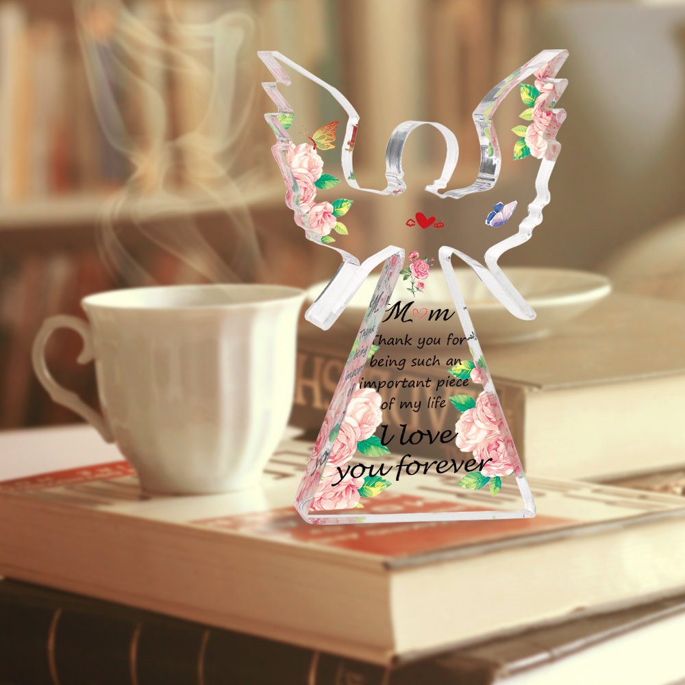 Angel Acrylic Block - Angel Art - Free Standing Acrylic Block - Mothers Day Gift - Gift for Mom - Birthday Gift - Acrylic Ornament - Decor