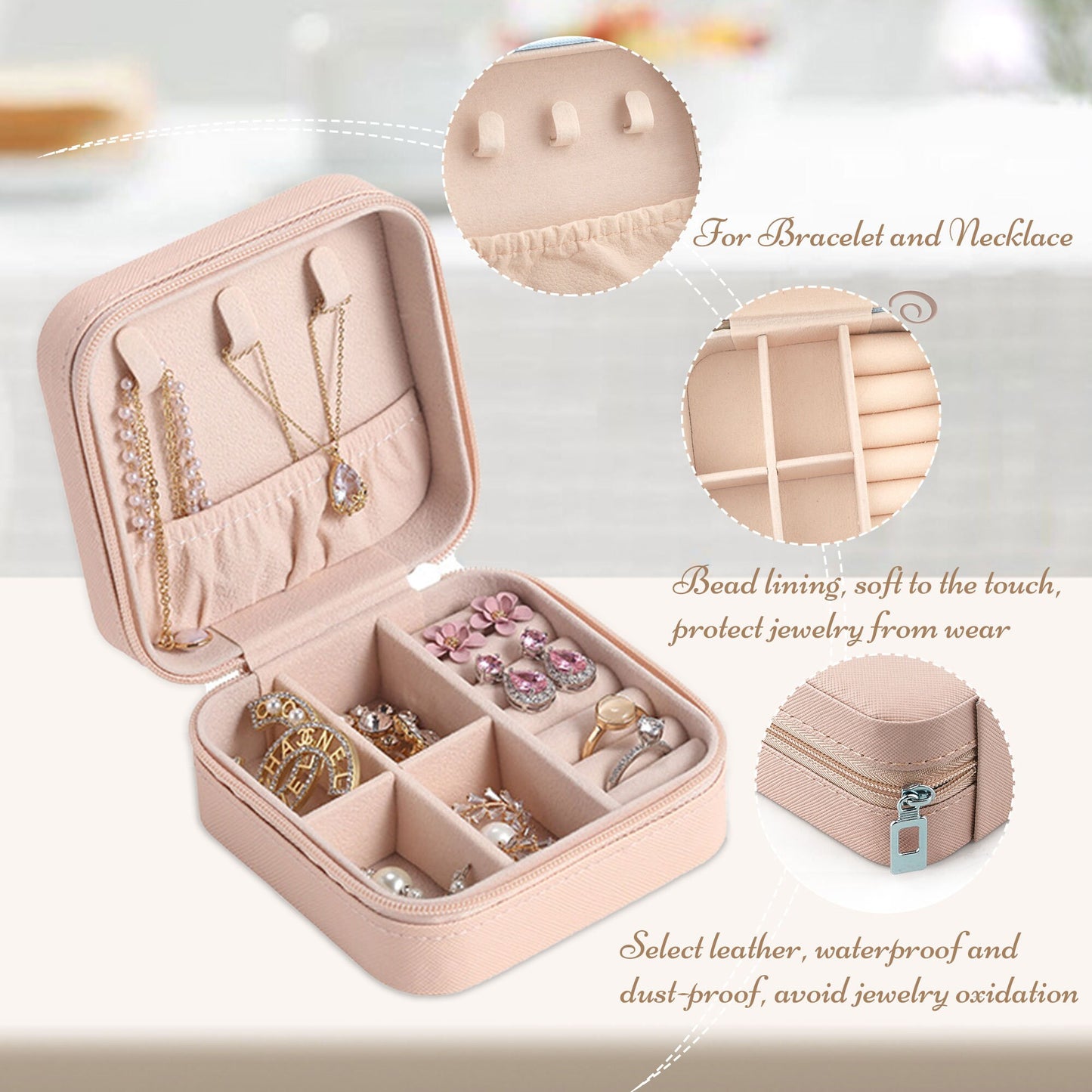 Birth Flower Jewelry Box, Custom Floral Jewelry Box, Personalized Jewelry Organizer, Portable Travel Jewelry Box, Honeymoon Birthday Gift