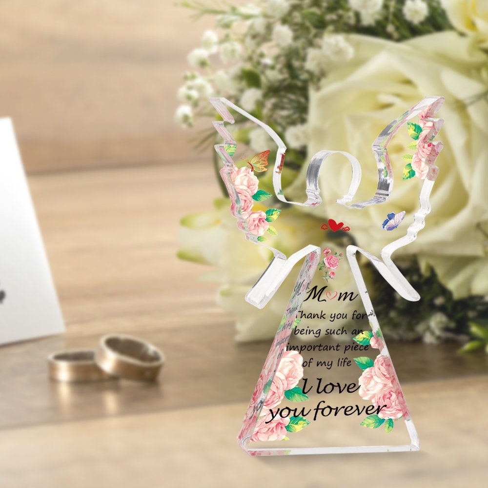 Angel Acrylic Block - Angel Art - Free Standing Acrylic Block - Mothers Day Gift - Gift for Mom - Birthday Gift - Acrylic Ornament - Decor