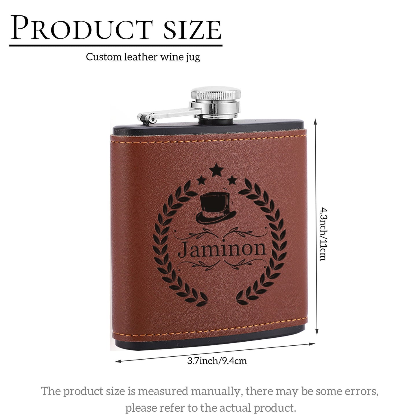 Custom Flask, Personalized Groomsmen Flask, Engraved Flask, Leather Hip Flask for Man, Wedding Proposal Gift, Bachelor Party Gift for Him