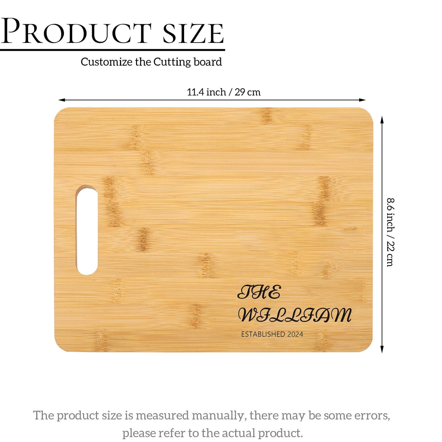 Custom Text Cutting Board, Engraved Bamboo Cutting Board, Personalized Wedding Cutting Board, House Warming Gift, Anniversary Gift for Wife