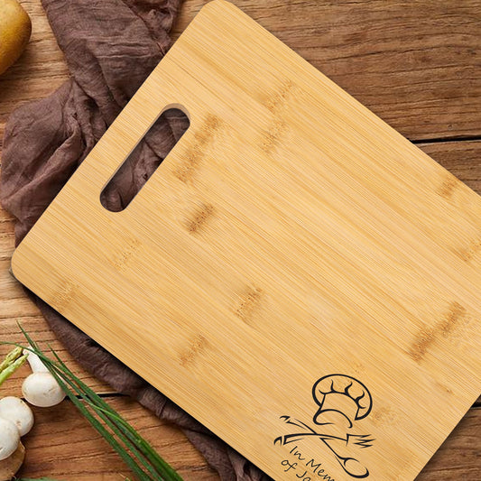 Personalized Bamboo Cutting Board, Custom Chopping Board, Engraved Cutting Board with Hidden Side Handle, Birthday Anniversary Gifts