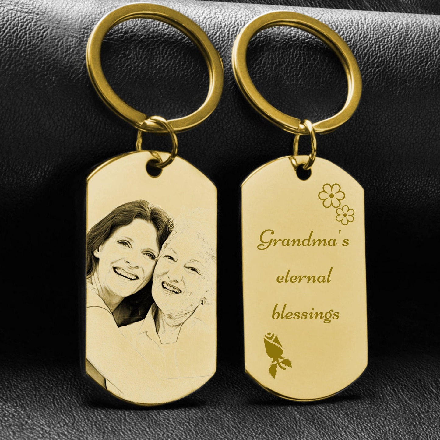 Custom Picture Keychain, Doubled Sided Picture Keychain, Keychain For Boyfriend, Personalized Text Keychain, Anniversary Gift For Him