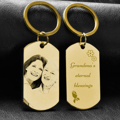 Custom Picture Keychain, Doubled Sided Picture Keychain, Keychain For Boyfriend, Personalized Text Keychain, Anniversary Gift For Him