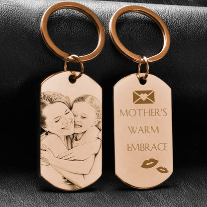 Custom Picture Keychain, Doubled Sided Picture Keychain, Keychain For Boyfriend, Personalized Text Keychain, Anniversary Gift For Him