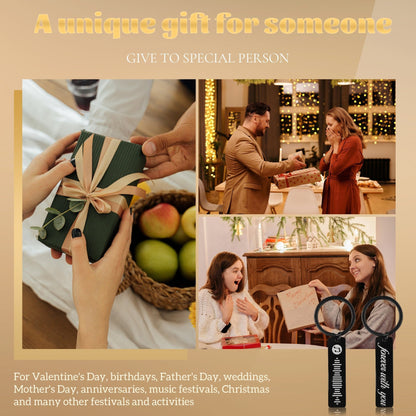 Custom Music Keychain, Your Song, Uniquely Yours, Personalized Scannable Music Keychain, Gift Ideas for Anyone/Any Occasion