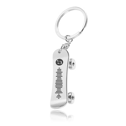 Custom Skateboard Music Keychain, Your Song, Uniquely Yours, Personalized Scannable Music Keychain, Gift Ideas for Anyone/Any Occasion