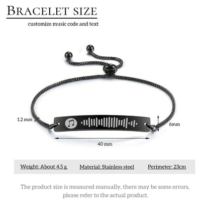 Custom Music Bracelet, Your Song, Uniquely Yours, Personalized Scannable Music Bracelet, Gift Ideas for Anyone/Any Occasion