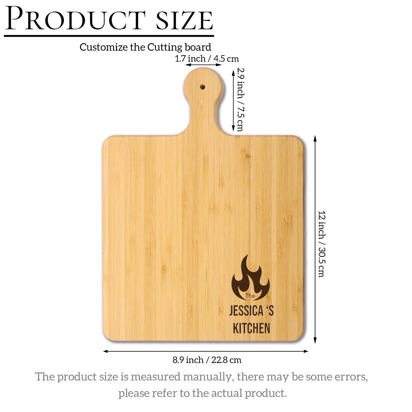 Personalized Bamboo Cutting Board, Charcuterie Board, Deli board, Charcuterie Board with Handle, Cheese Board, Engagement Gift, Wedding Gift