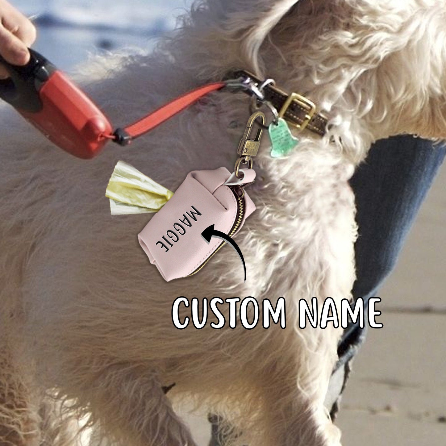 Personalized Dog Poop Bag Holder, Custom Dog Waste Bag Dispenser, Leather Dog Poop Bag Dispenser, Pet Dog Waste Bag Holder, Dog Accessories