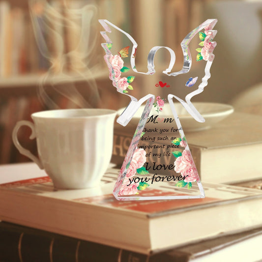Angel Acrylic Block - Angel Art - Free Standing Acrylic Block - Mothers Day Gift - Gift for Mom - Birthday Gift - Acrylic Ornament - Decor