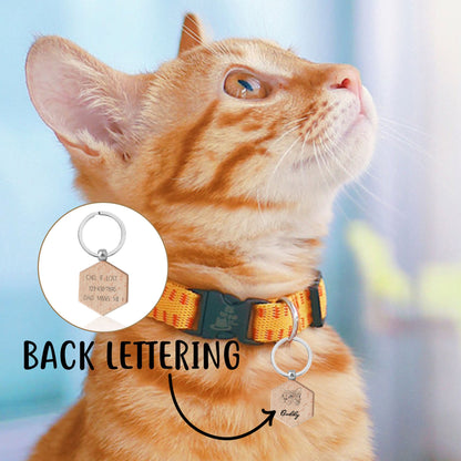 Personalized Wood Dog Tag, Custom Pet Name Tag, Engraved Icon Dog ID Tag, Silent Pet Tag, Custom Beech Keychain, Key Fob, Gift for Pets