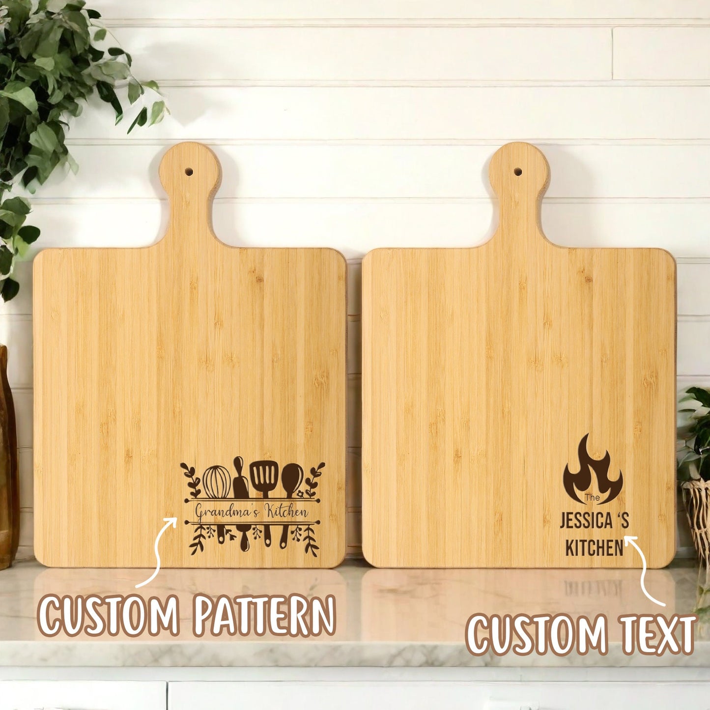 Personalized Bamboo Cutting Board, Charcuterie Board, Deli board, Charcuterie Board with Handle, Cheese Board, Engagement Gift, Wedding Gift