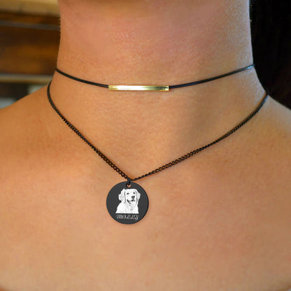 Personalized Pet Portrait Necklace, Engraved Dog Photo Jewelry, Custom Cat Necklace, Dog Portrait Necklace, Pet Memorial Jewelry, Best Gift