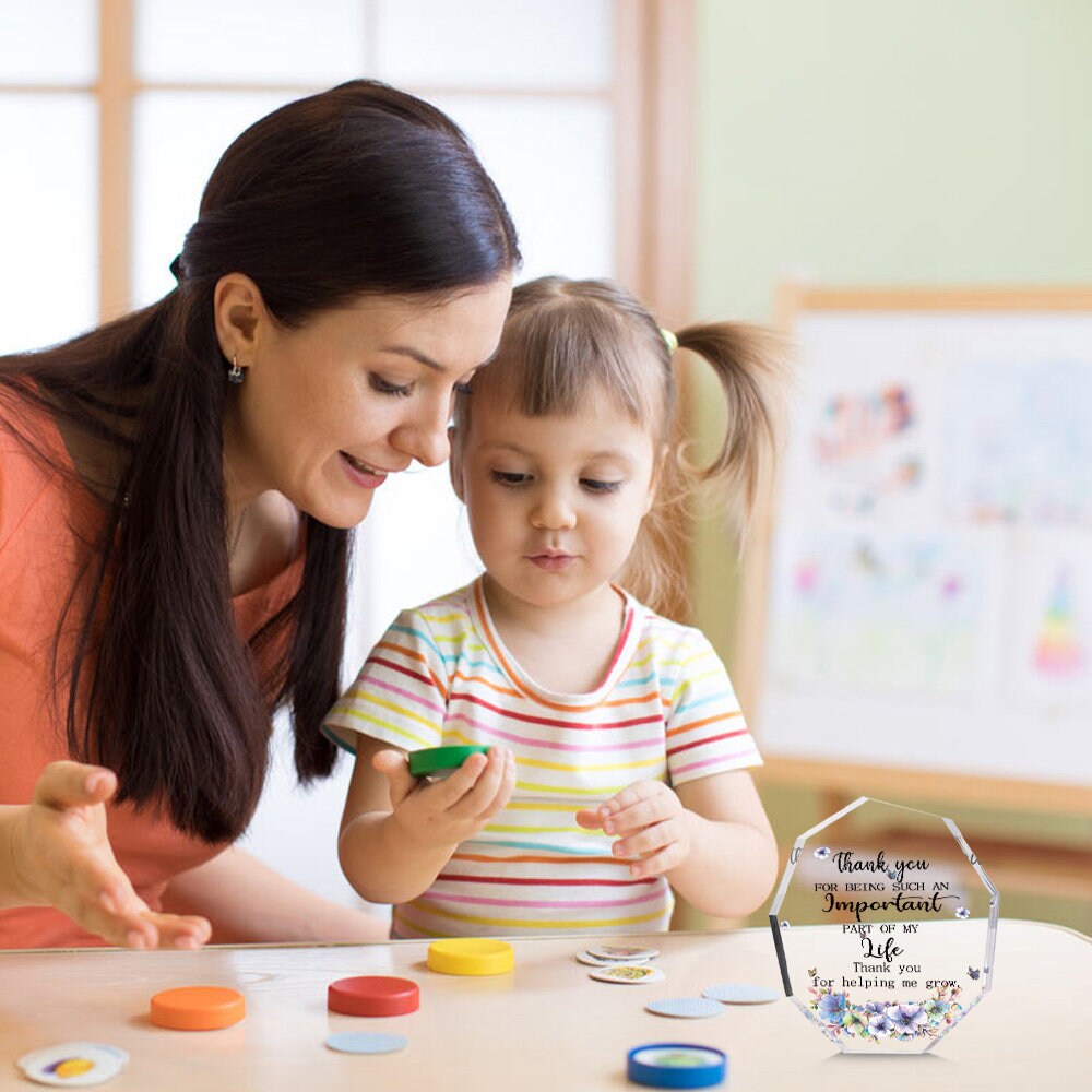 Nonagon Acrylic Block, Acrylic Decorative Signs Plaques, Thank You Gift for Women Men, Acrylic Stand, Coworker Leaving Gift, Birthday Gift