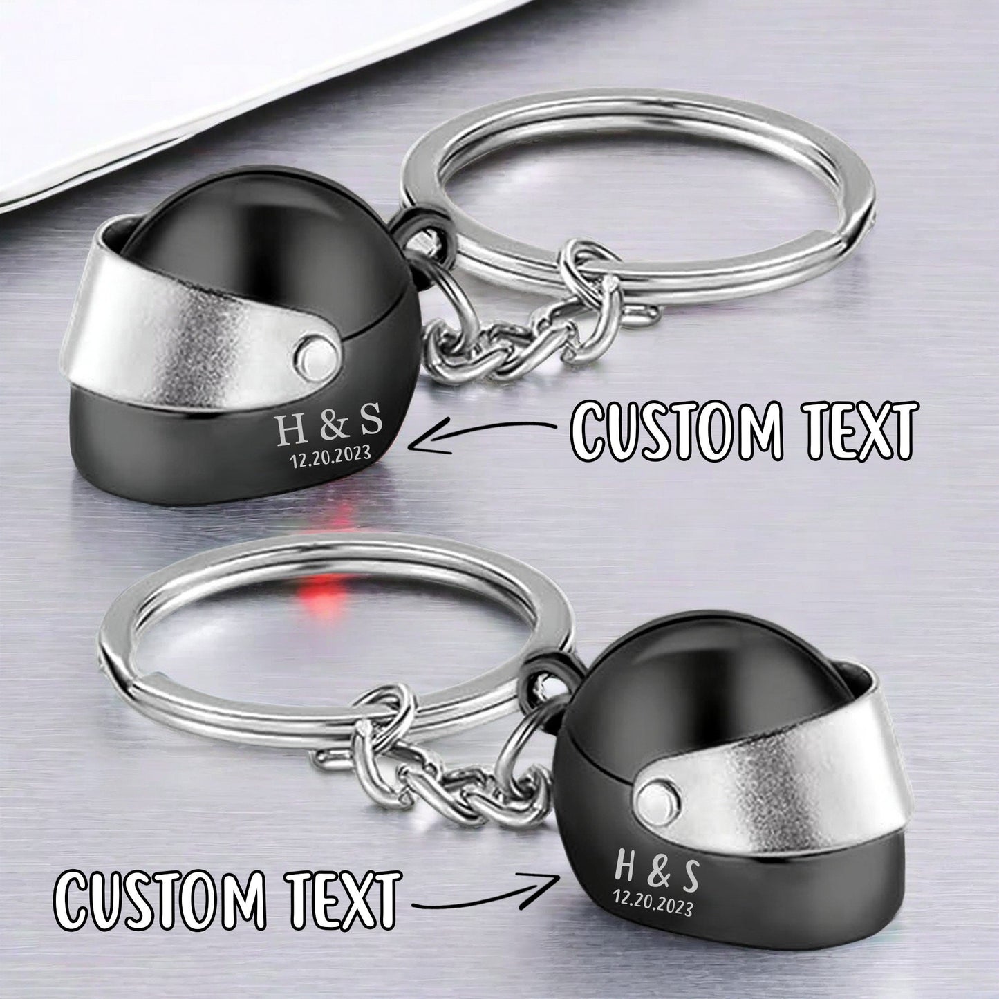 Custom Motorbike Helmet Keychain, Personalized Name Motorcycle Key Ring, Biker Key Ring Keyring Men, Christmas Birthday Gift for Dad Husband