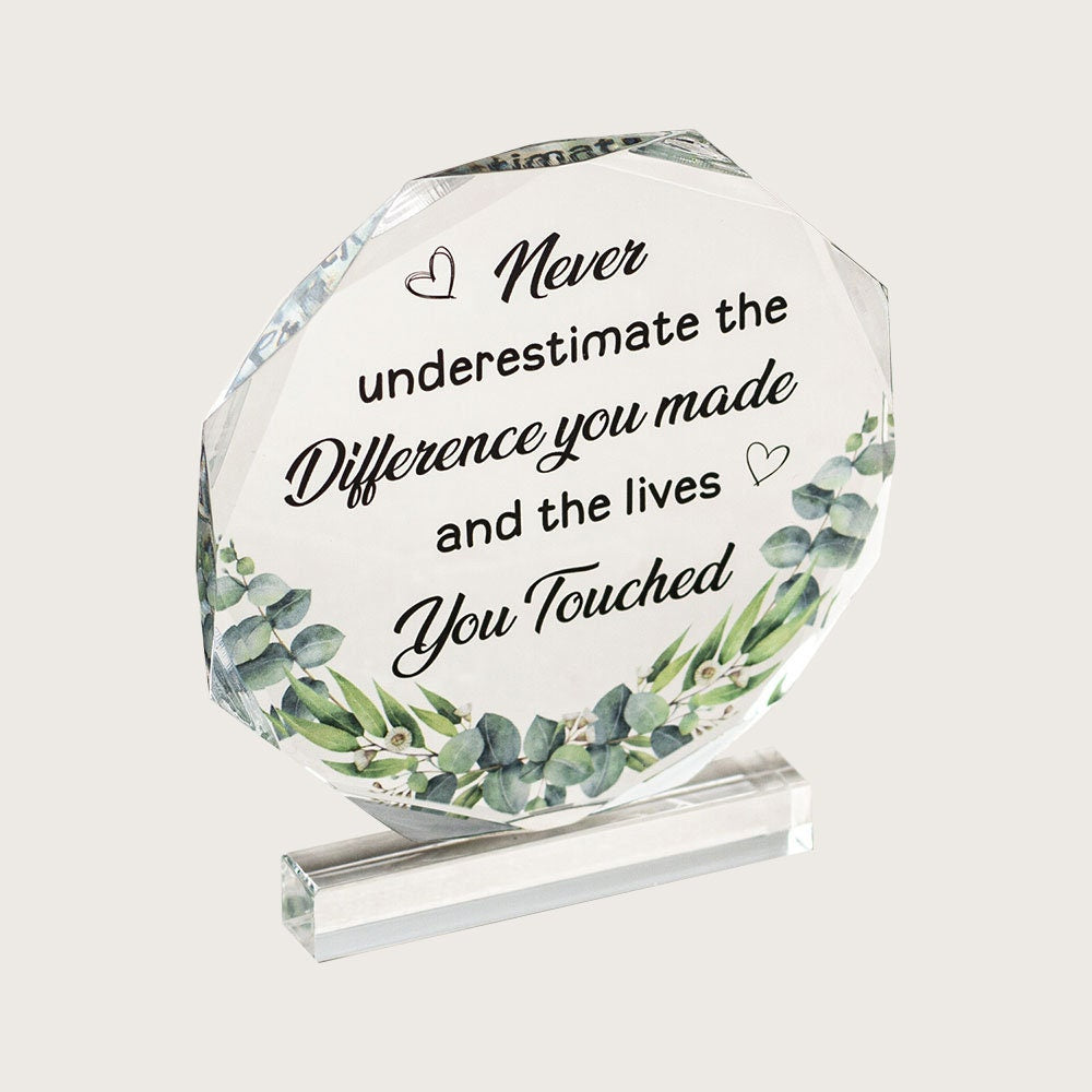 Nonagon Acrylic Block, Engraved Acrylic Block, Nice-sided Acrylic Plaque Block, Standing Acrylic Plaque, Desktop Decoration, Thank you Gift