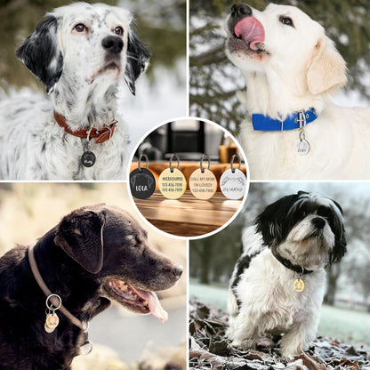 Dog Ears Outline Tag Keychain, Personalized Dog ID Tag, Custom Dog Breed Ears Tag, Engraved Pet Name Tag, Round Pet Tag, Gift for Dog Parent