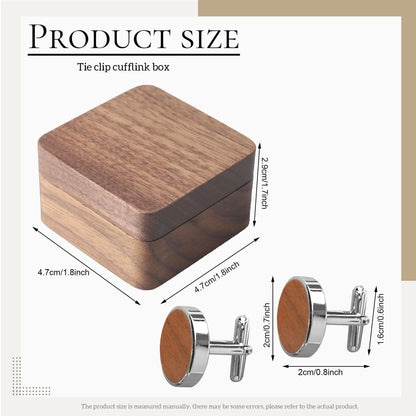 Custom Unique Cufflinks - Personalized Cuff Link with Wood Box - Engraved Cufflinks - Bachelor Party Gift - Gifts for Groomsmen Best Man