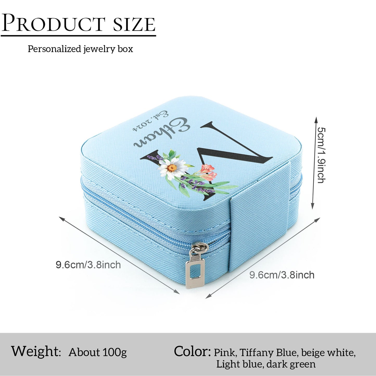 Personalized Travel Jewelry Box - Custom Jewelry Case - Engraved Jewelry Case for Bridesmaid Gifts, Birthday, Wedding - Leather Organizer