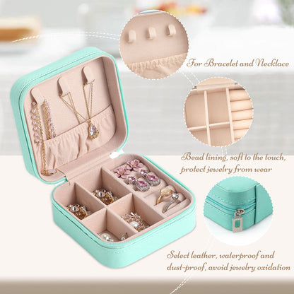 Engraved Leather Letter Jewelry Box, Personalized Travel Jewelry Box, Custom Jewelry Travel Case Storage Box, Bridesmaid Proposal Gift