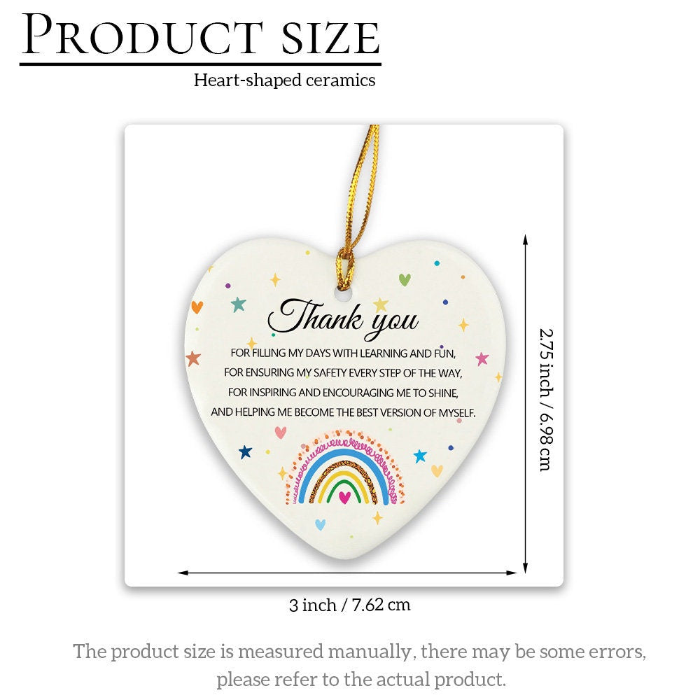 Souvenir Ornament, Heart Ornament, Ceramic Ornament, Heart Plaque, Couple Ornament, Heart Shaped Car Charm, Thank You Gifts for Mom/Friends