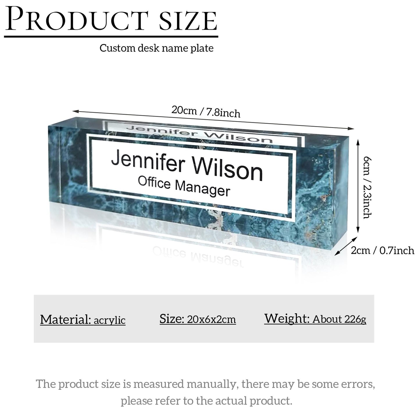 Custom Name Plate for Desk, Personalized Acrylic Name Plate, Desk Name Sign, Desk Nameplate, Promotion Gifts for Supervisors Colleagues