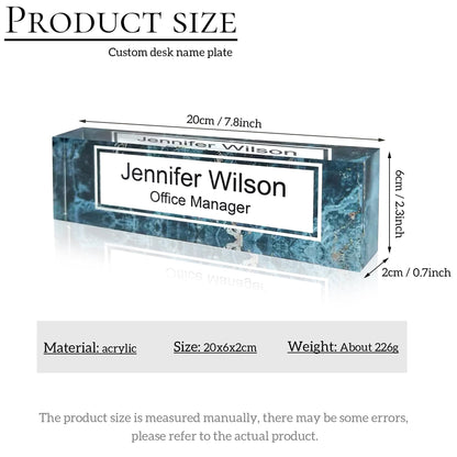 Custom Name Plate for Desk, Personalized Acrylic Name Plate, Desk Name Sign, Desk Nameplate, Promotion Gifts for Supervisors Colleagues