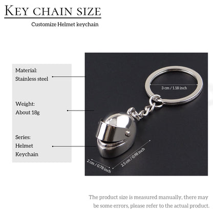 Custom Motorbike Helmet Keychain, Personalized Name Motorcycle Key Ring, Biker Key Ring Keyring Men, Christmas Birthday Gift for Dad Husband