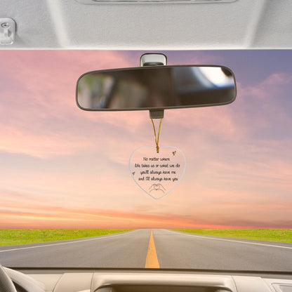 Engaged Acrylic Ornament, Christmas Acrylic Ornament, Heart Ornament, Printed Acrylic Ornament, Thank You Gift for Mom Friend Couple Family