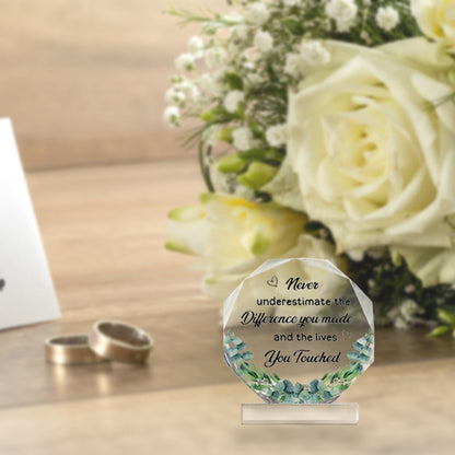 Nonagon Acrylic Block, Engraved Acrylic Block, Nice-sided Acrylic Plaque Block, Standing Acrylic Plaque, Desktop Decoration, Thank you Gift