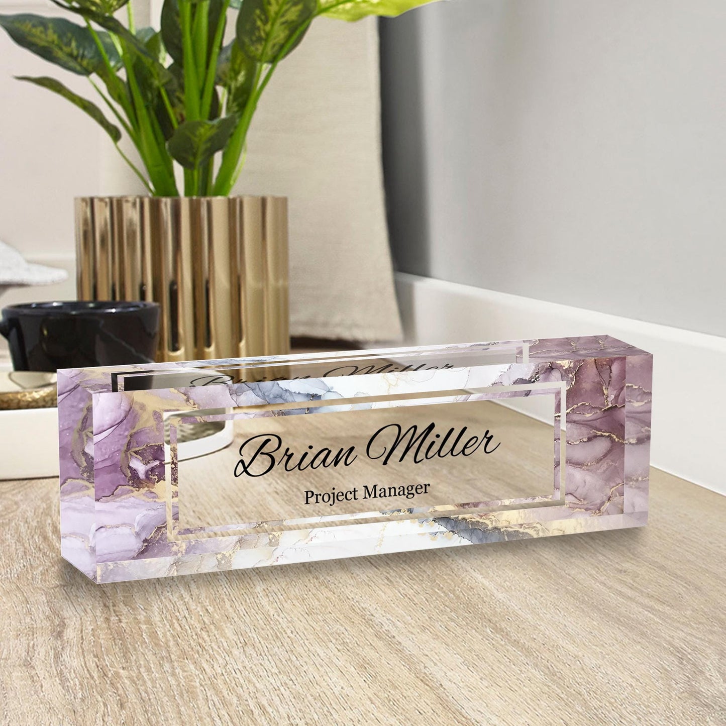 Custom Name Plate for Desk, Personalized Acrylic Name Plate, Desk Name Sign, Desk Nameplate, Promotion Gifts for Supervisors Colleagues