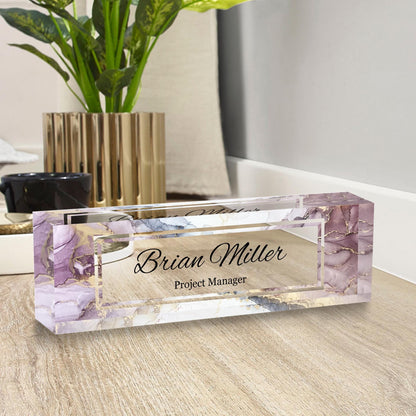 Custom Name Plate for Desk, Personalized Acrylic Name Plate, Desk Name Sign, Desk Nameplate, Promotion Gifts for Supervisors Colleagues