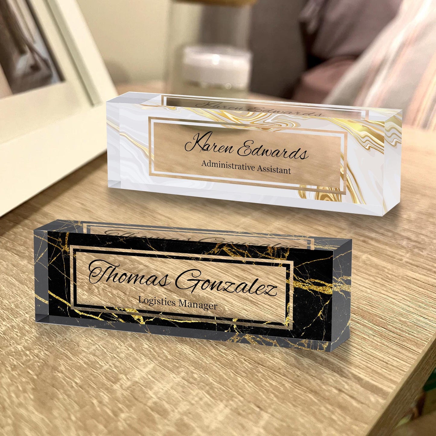 Custom Name Plate for Desk, Personalized Acrylic Name Plate, Desk Name Sign, Desk Nameplate, Promotion Gifts for Supervisors Colleagues