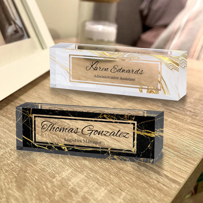 Custom Name Plate for Desk, Personalized Acrylic Name Plate, Desk Name Sign, Desk Nameplate, Promotion Gifts for Supervisors Colleagues