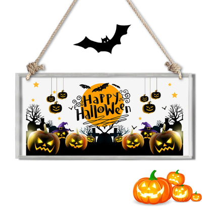 Halloween Door Sign - Halloween Acrylic Door Hanger with Twine - Pumpkin Ghost Acrylic Sign - Home Decoration - Halloween Gifts for Her